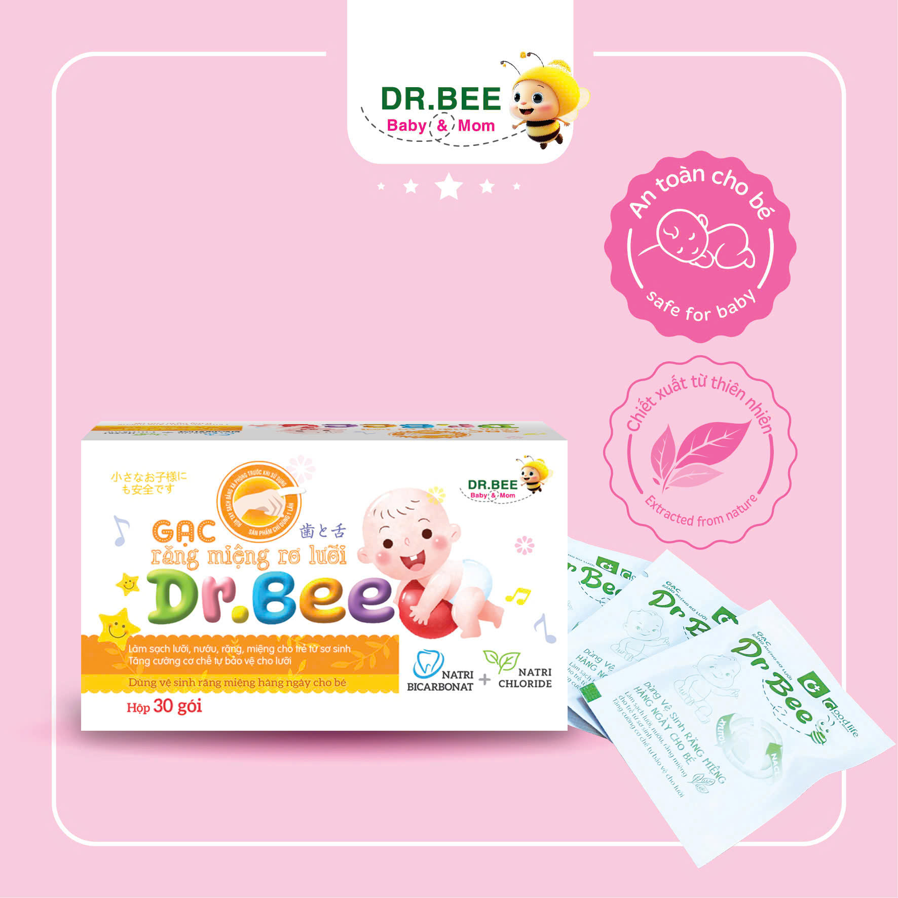 Gạc răng miệng rơ lưỡi Dr.Bee