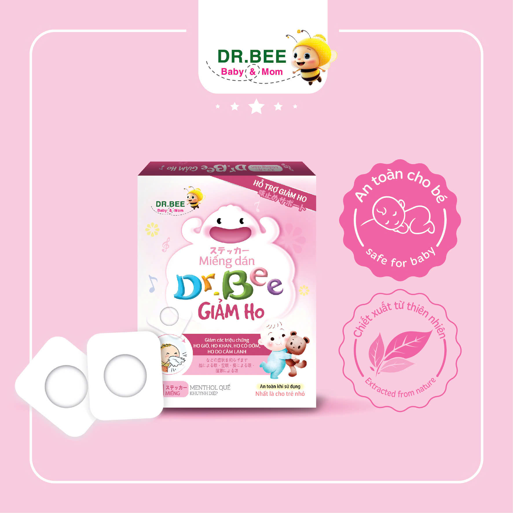 Miếng dán giảm ho Dr.Bee